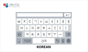 Korean characters on keyboard screenshot