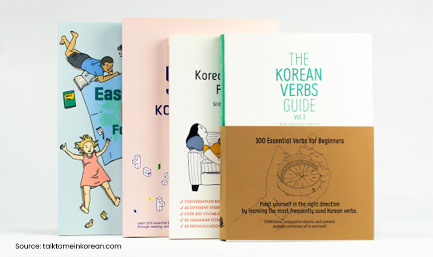 Image of korean language textbooks