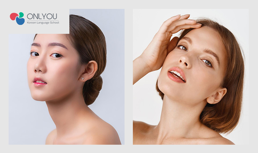 Small Slender Face Korean vs Oval Structured Face West