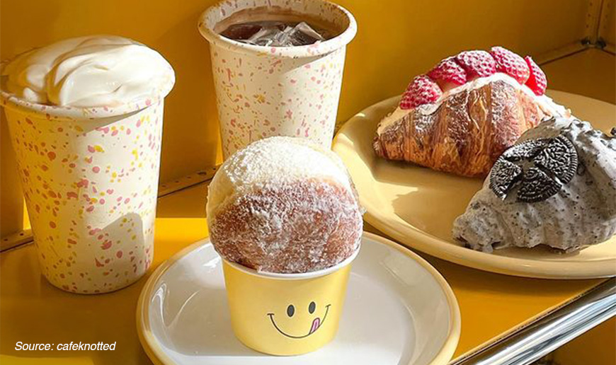 Image of drinks and dessert