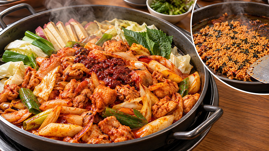 chuncheon-dakgalbi-korean-food Chuncheon dakgalbi with spicy stir-fried chicken and vegetables