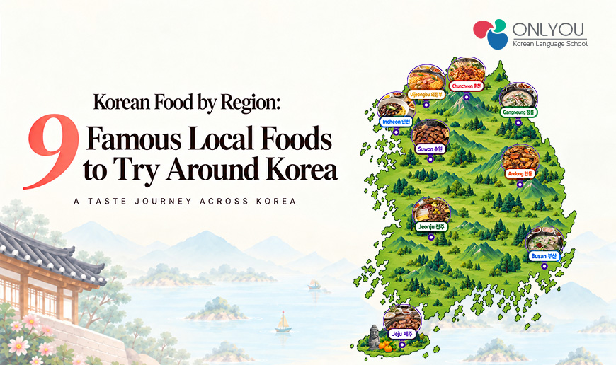 Korean food by region featuring 9 famous local foods from around Korea